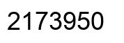 Number 2173950 black image