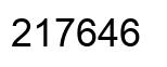 Number 217646 black image