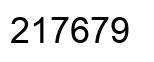 Number 217679 black image
