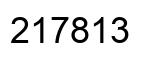 Number 217813 black image