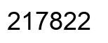 Number 217822 black image