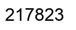 Number 217823 black image