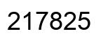Number 217825 black image
