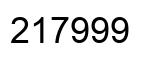 Number 217999 black image