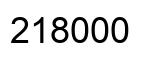 Number 218000 black image