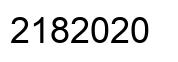 Number 2182020 black image
