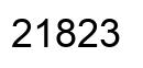 Number 21823 black image