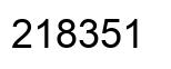 Number 218351 black image