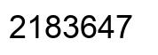 Number 2183647 black image