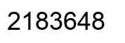 Number 2183648 black image