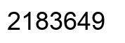 Number 2183649 black image