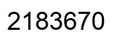Number 2183670 black image