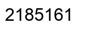 Number 2185161 black image