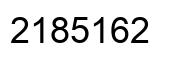 Number 2185162 black image