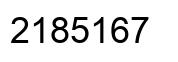 Number 2185167 black image