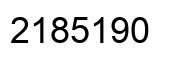 Number 2185190 black image