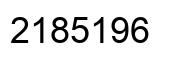 Número 2185196 imagen negro