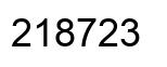 Number 218723 black image