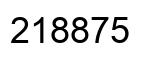 Number 218875 black image