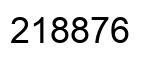 Number 218876 black image