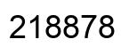 Number 218878 black image