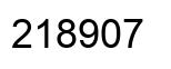 Number 218907 black image
