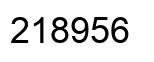 Number 218956 black image