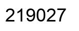 Number 219027 black image