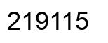 Number 219115 black image