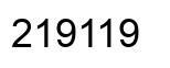 Number 219119 black image