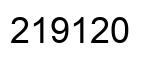 Number 219120 black image