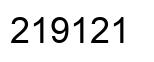 Number 219121 black image