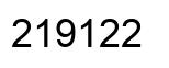 Number 219122 black image