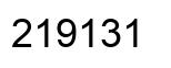 Number 219131 black image