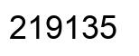 Number 219135 black image
