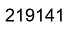Number 219141 black image