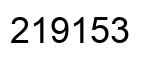 Number 219153 black image