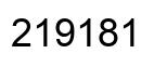 Number 219181 black image