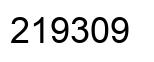 Number 219309 black image