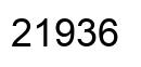 Number 21936 black image