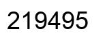 Number 219495 black image
