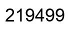 Number 219499 black image