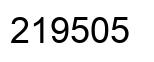 Number 219505 black image