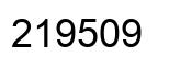Number 219509 black image