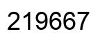 Number 219667 black image
