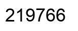 Number 219766 black image