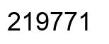 Number 219771 black image