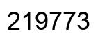 Number 219773 black image