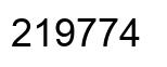 Number 219774 black image