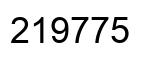 Number 219775 black image